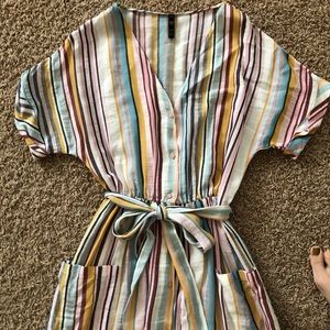 Zara pastel striped dress